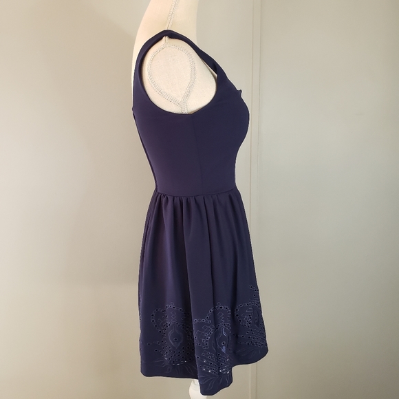 Francesca's mi ami Blue Eyelet Trim Mini Dress - Picture 6 of 11